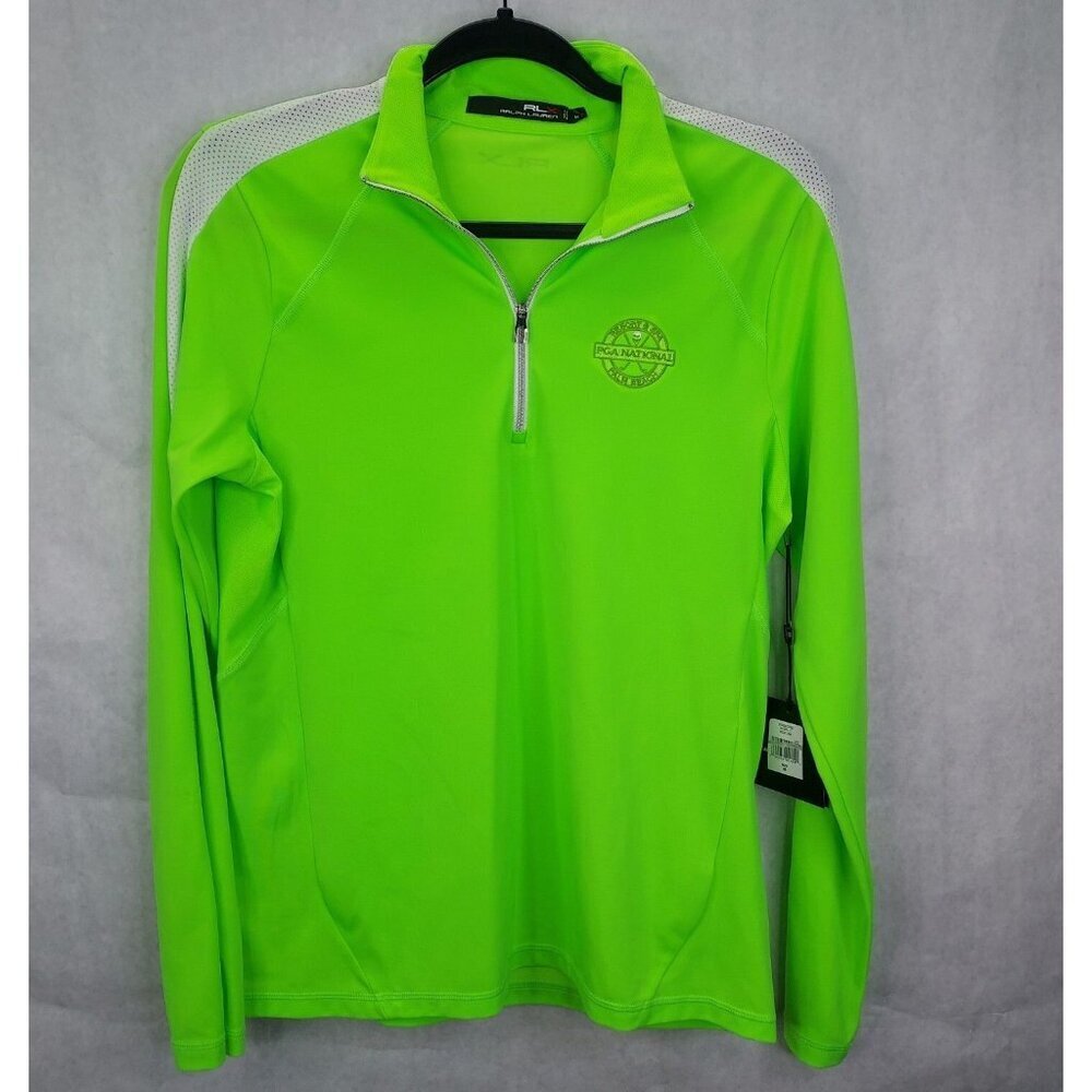 RLX Ralph Lauren 1/4 Zip Airflow Shirt Women's M PGA National Preppy Golf NEW